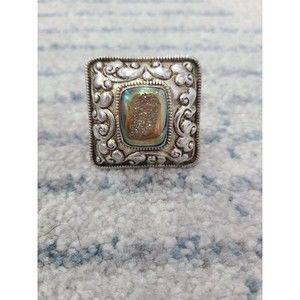 Sterling Silver with Droozy Stone Ring